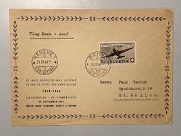 CH 1944, Air Mail Cover Bern-Genf, 20.IX.44 Exp. Lettres