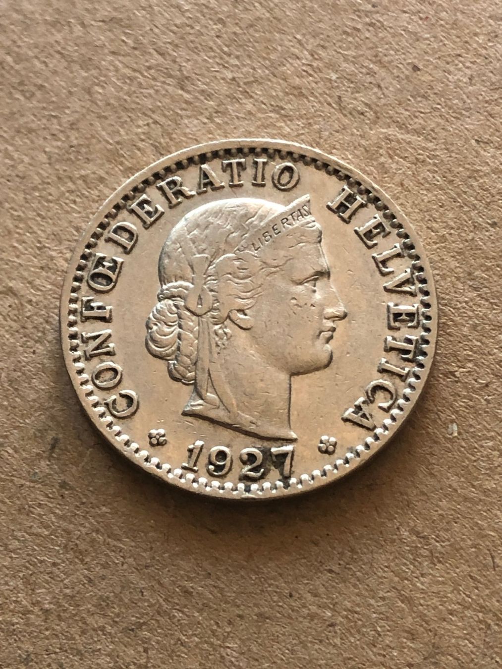 Toutes les monnaies: 20 Rp. 1927 – D'occasion à Schötz par Odpa