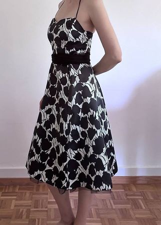 Cocktailkleid Schwarz-Weiss Gr. 36