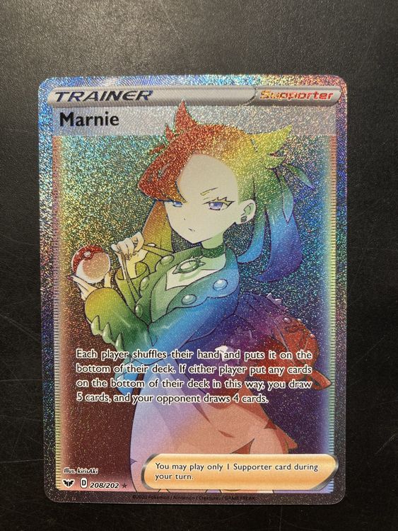 Marnie full art rainbow trainer Pokémon card eng 2020 | Kaufen auf Ricardo