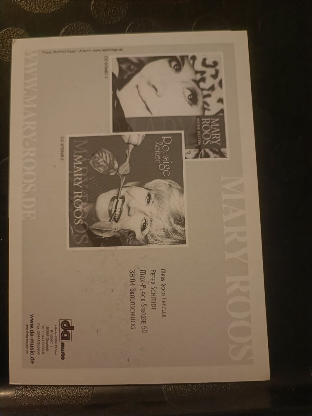 Autografi: Mary Roos - signierte Autogrammkarte – Usato da Menziken venduto da Artographs 1
