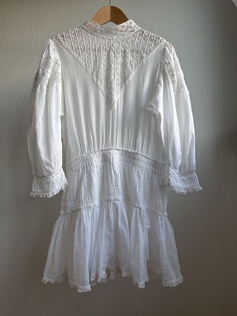 LoveShackFancy Viola Dress, Size L, Cotton, Excellent!