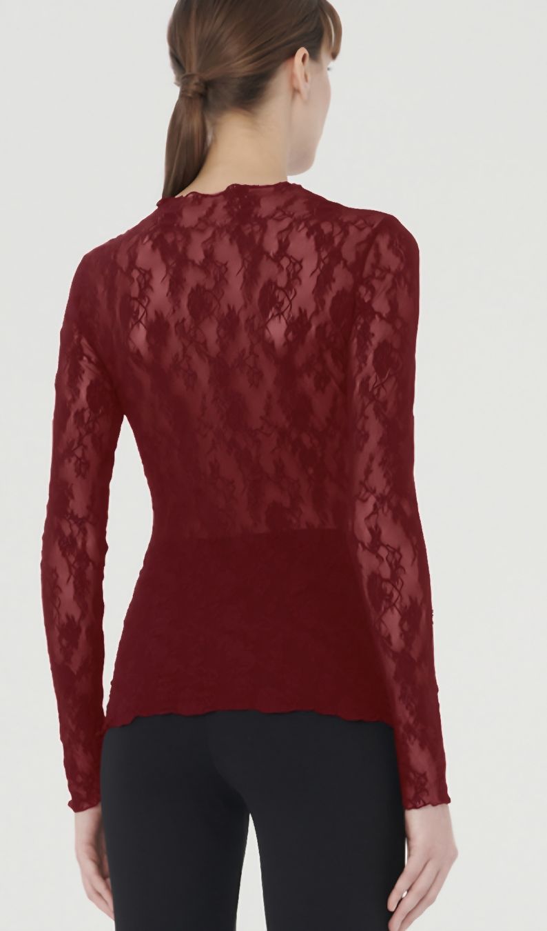 Top: Floral Lace Top Long Sleeves – Nuovo (secondo la descrizione) da Ibach venduto da ole_6whn 3