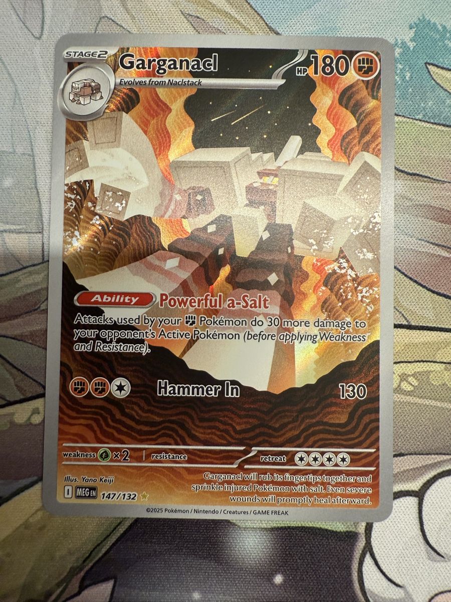 Pokémon Carte collezionabili: 147/132 Garganacl 2025 Pokemon mega Evolution EN MINT – Nuovo (secondo la descrizione) da Niederweningen venduto da rimicanardo 1
