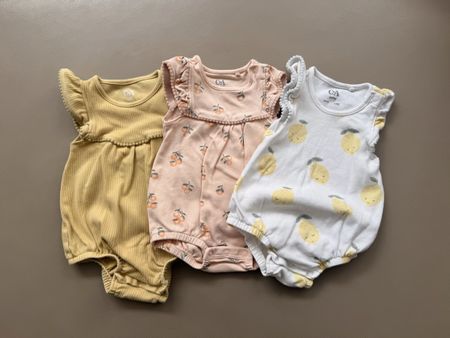 C&A Baby Summer Rompers Size 62 (2-3 Months) - 3 Pack☀️👶