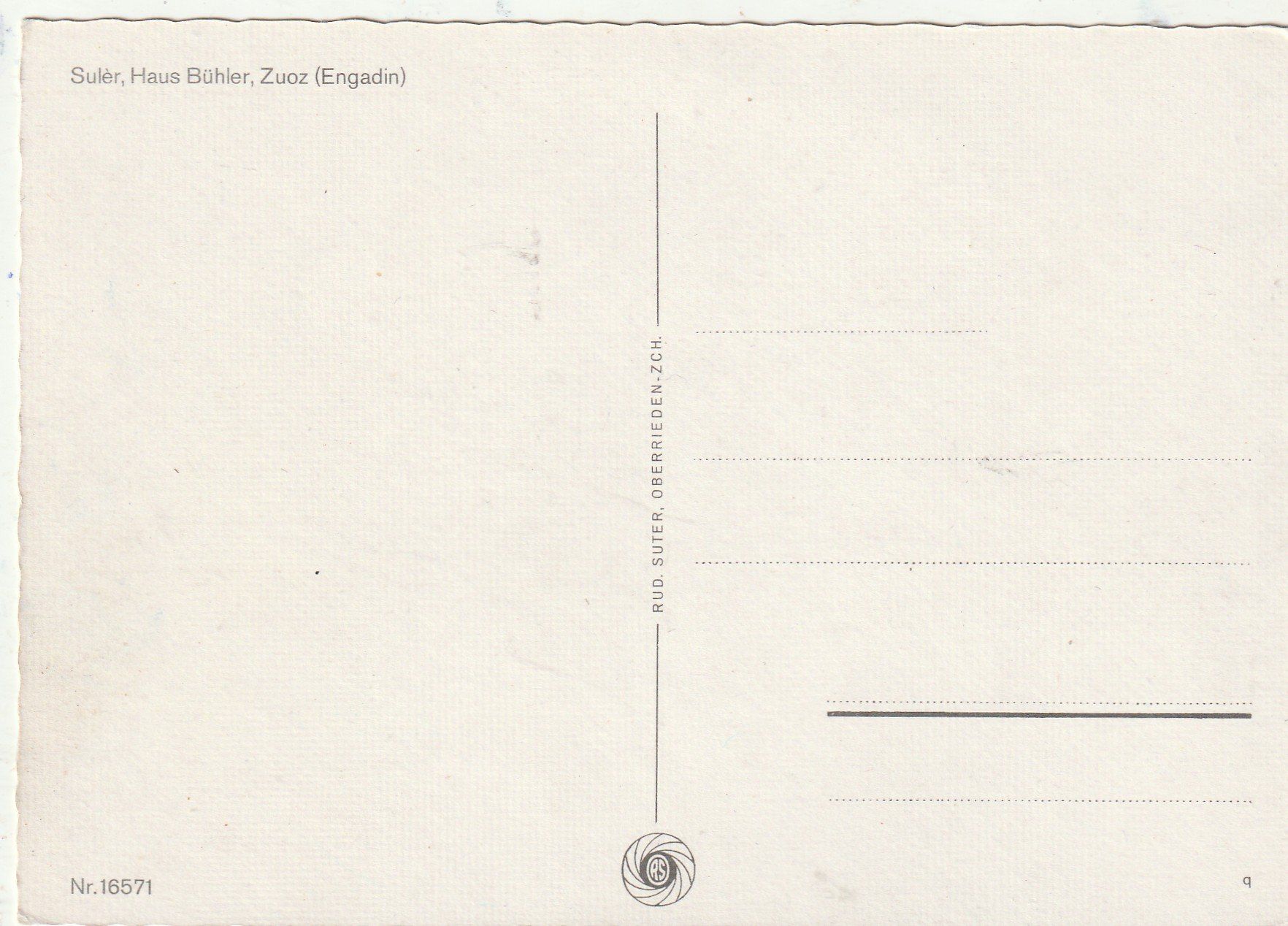 Cartoline postali: Haus  Bühler Zuoz – Usato da Lumbrein venduto da made02 1