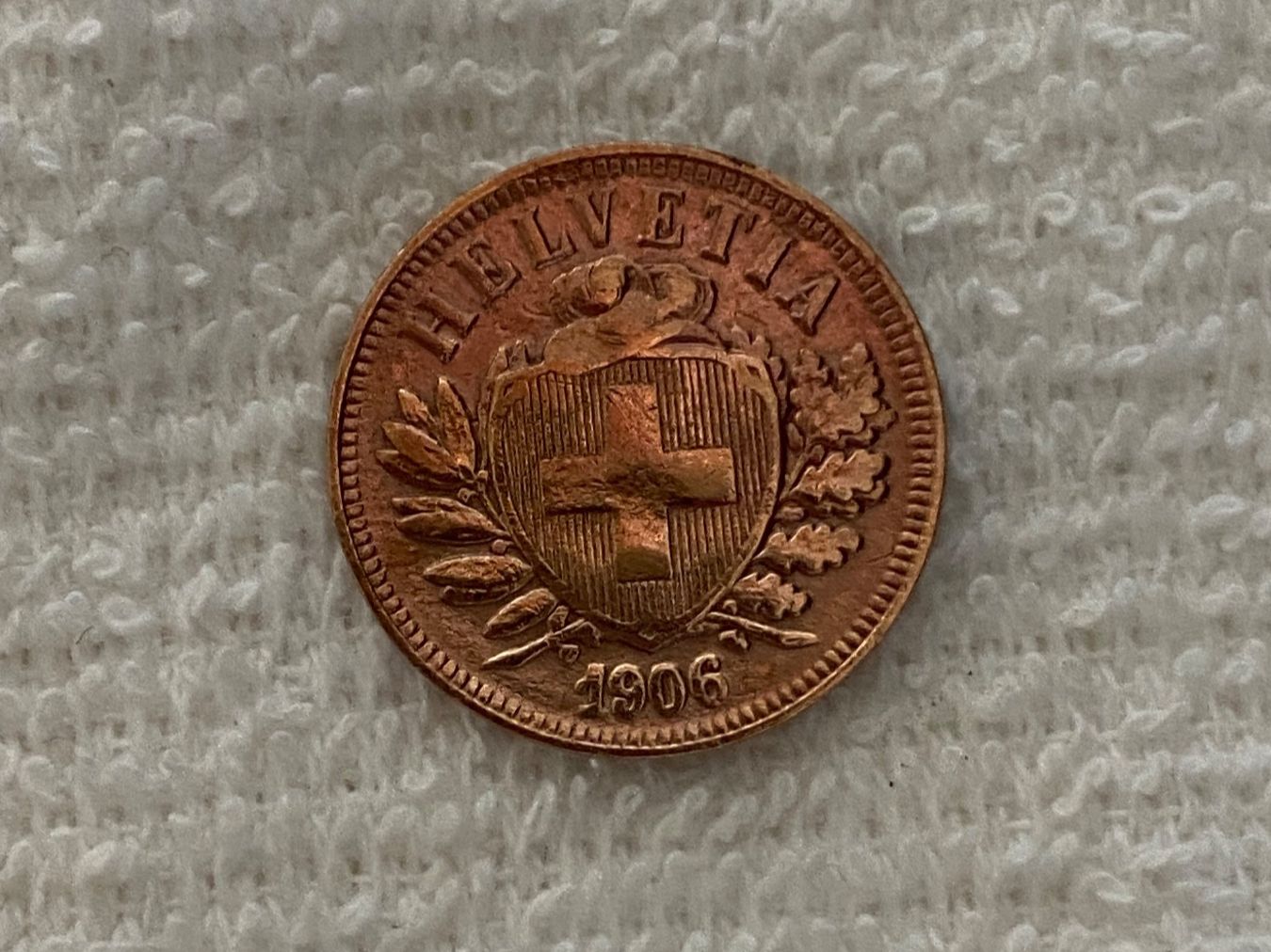 Alle Münzen: 2 centimes/Rappen 1906 – Gebraucht aus Nyon von Ilmi09