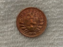 2 centimes/Rappen 1906