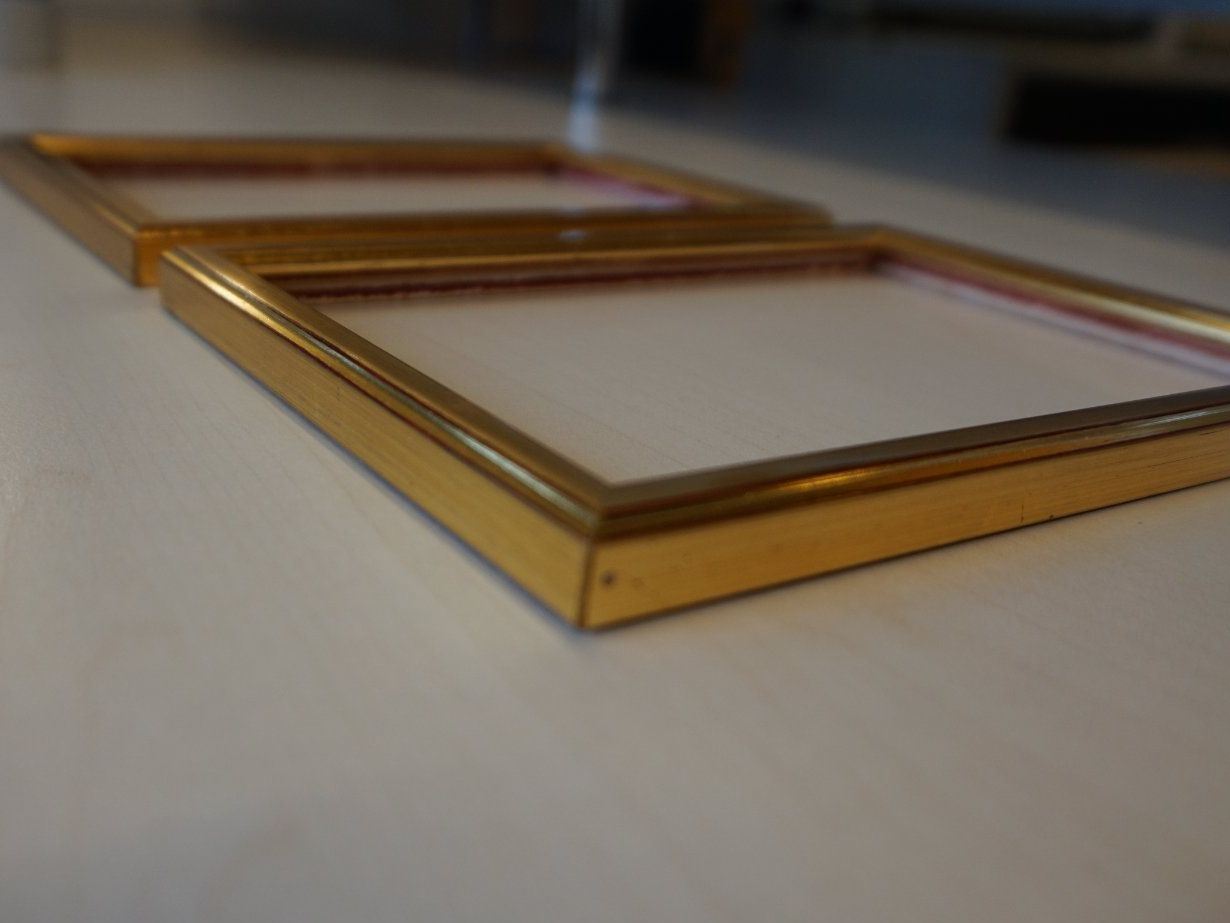 Bilderrahmen: Bilderrahmen 2er-Set klein, gold aus Holz – Neu (gemäss Beschreibung) aus Giswil von sowo60 3