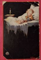 Schlaf Kindlein schlaf - Primus-Karte um 1900