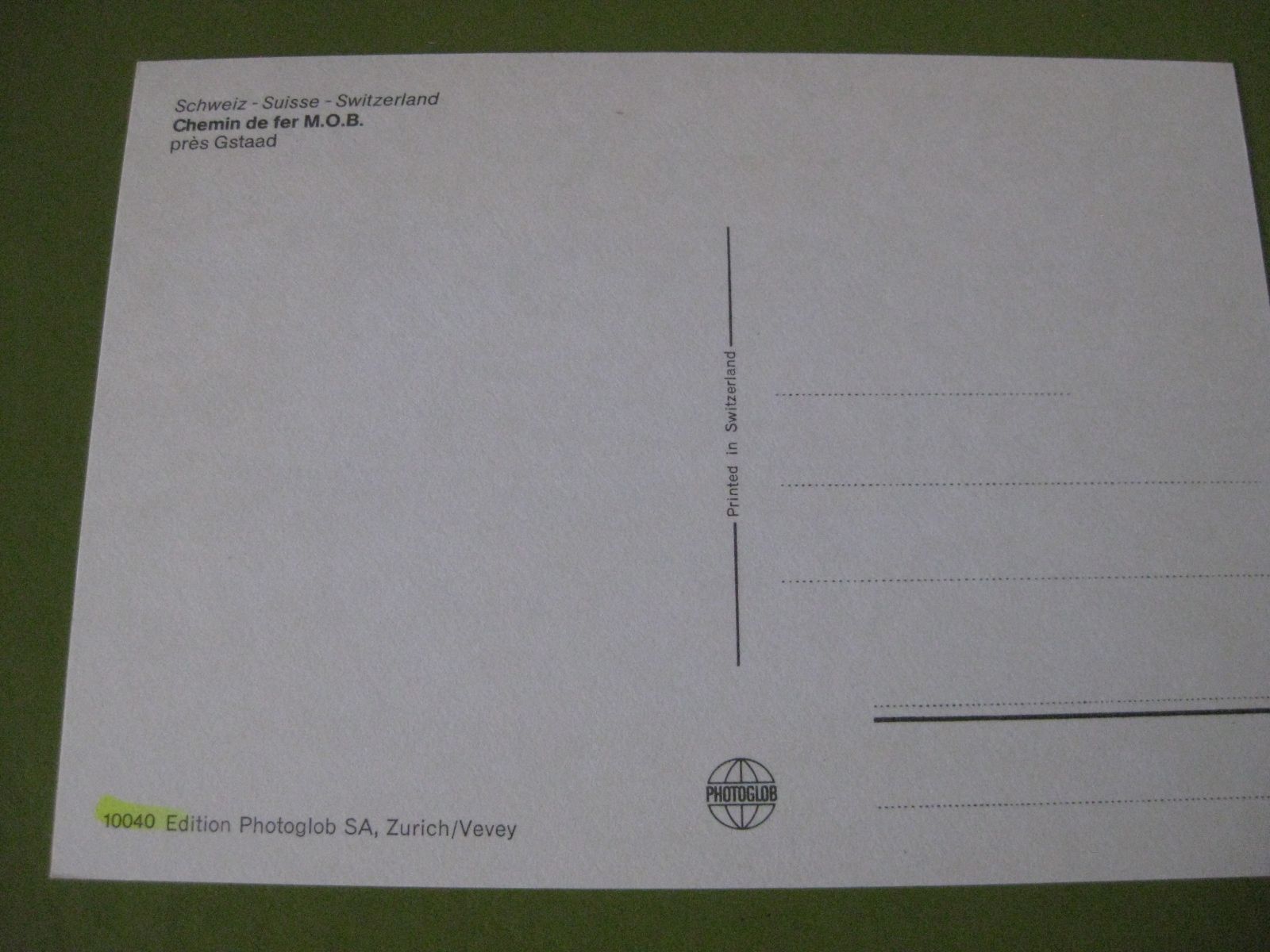 Cartoline postali: AK Gstaad mit Brücke und Zug – Usato da Malters venduto da Marosko 1