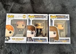 Funko Pop Harry Potter 3er Set Harry, Ron & Hermione