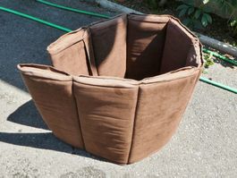 Liegenauflage für Garten Klappbett Samt braun