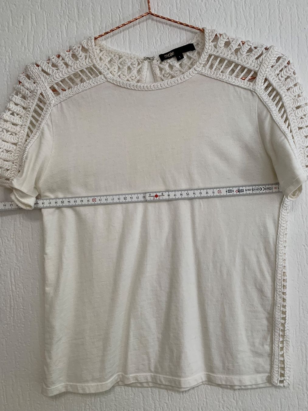 Maje Top: T-shirt blanc MAJE dentelle - Taille 1 – Nuovo (secondo la descrizione) da Lausanne venduto da Xiaoxi 5