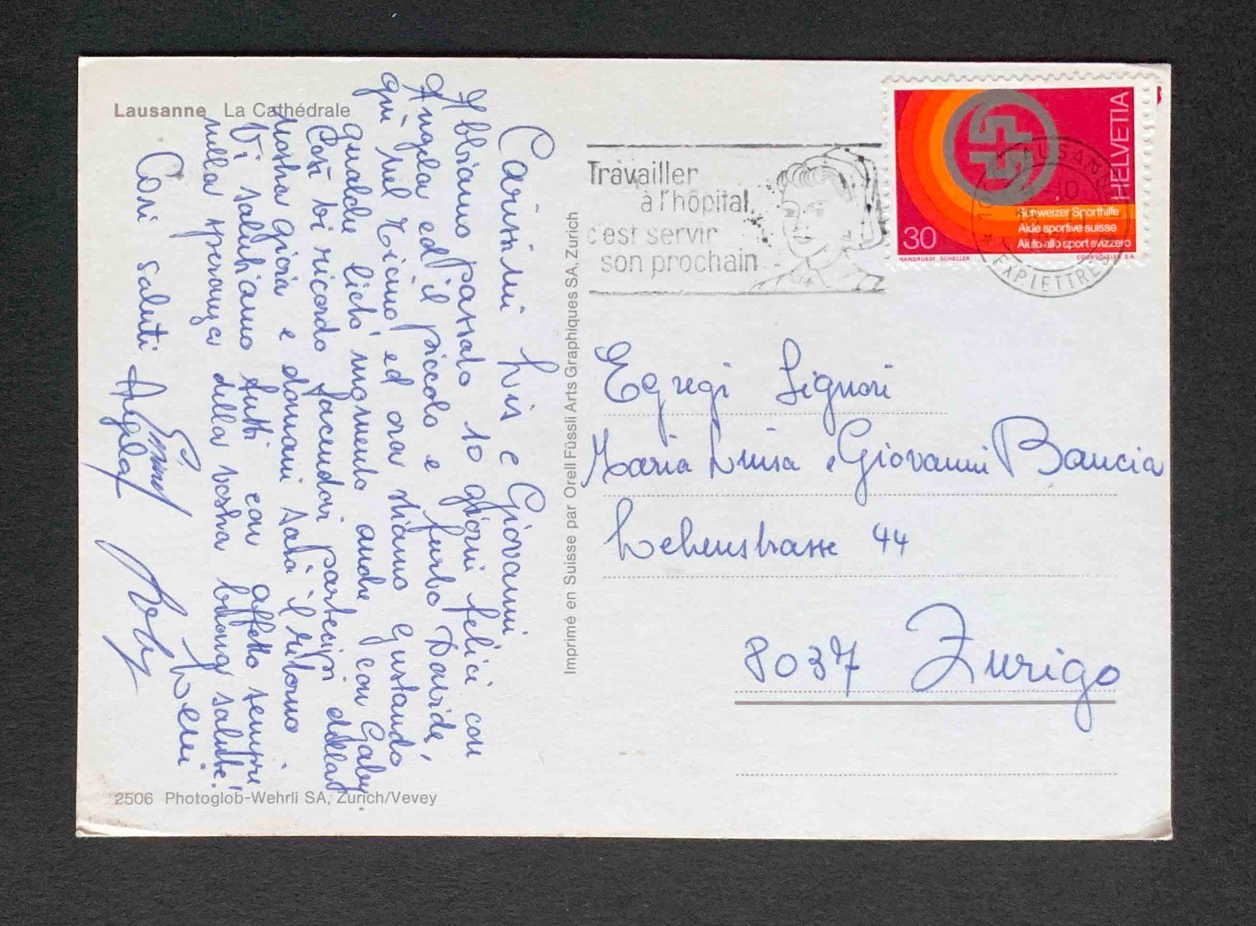 Cartoline postali: AK Lausanne La Cathedrale – Usato da Goldau venduto da artelier1 1