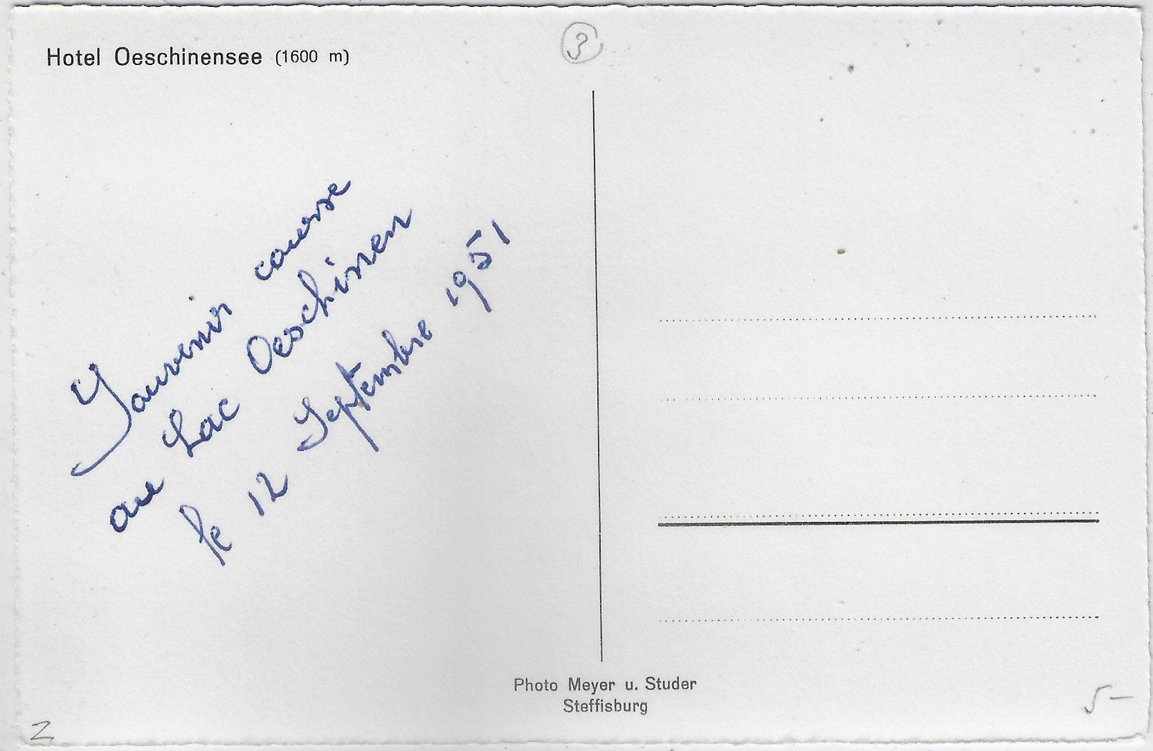 Cartes postales: Hotel Oeschinensee – D'occasion à Ettingen par Kartenplanet 1