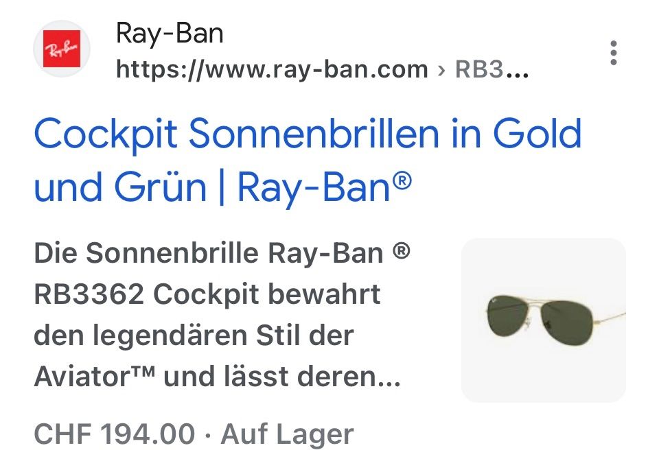 Ray-Ban Occhiali & Lenti: Ray Ban Cockpit Gold – Usato da Basel venduto da Katharina520741 5