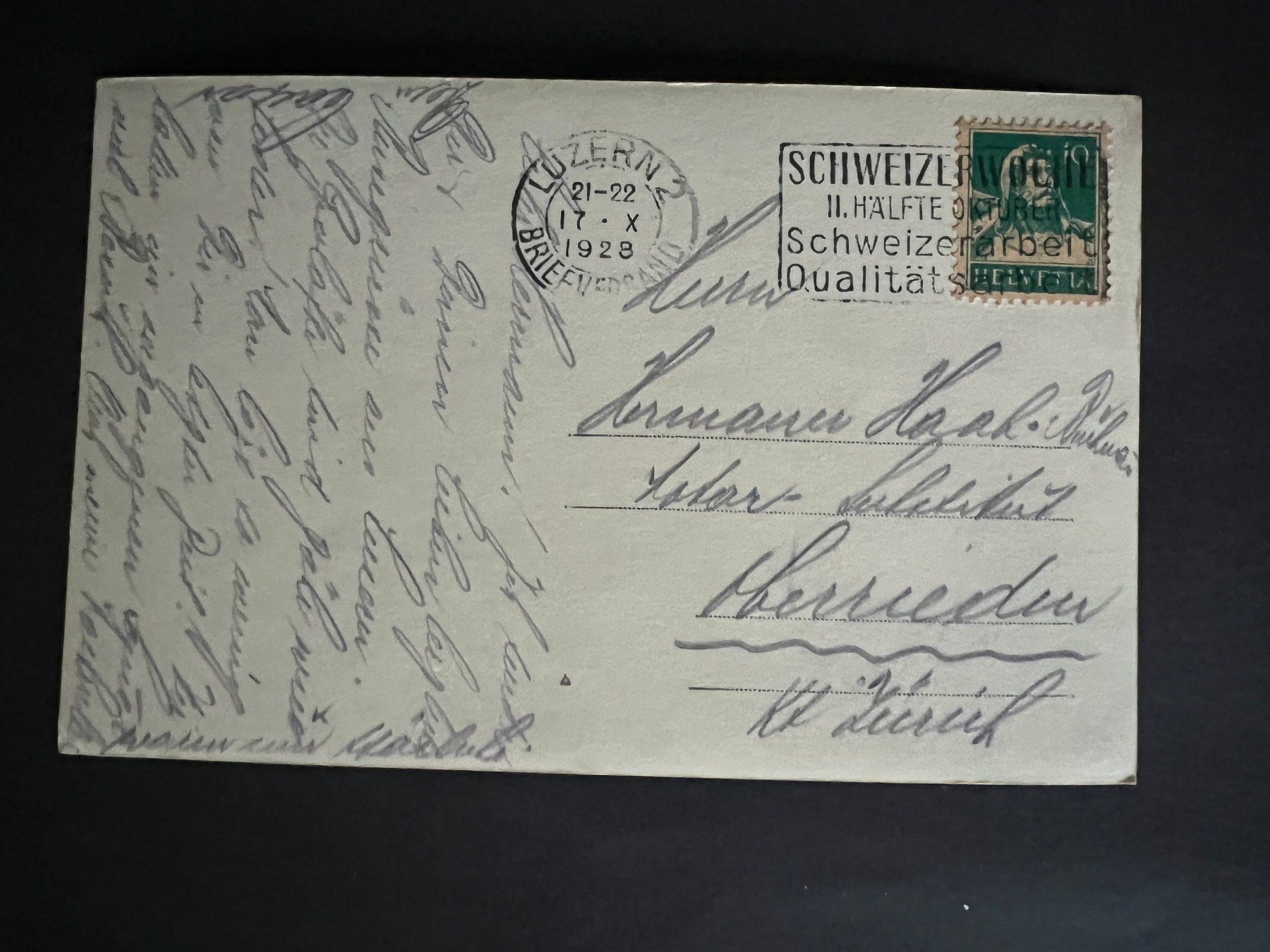 Cartoline postali: Ansichtskarte Boot im See 1928  (V765) – Usato da Hinwil venduto da Sidi4 1
