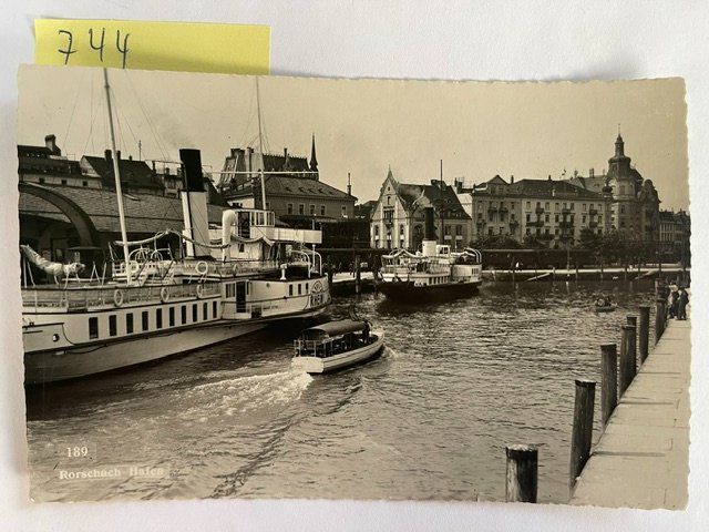 Cartoline postali: alte Ansichtskarte Rorschach Hafen Bodensee, 1951 – Usato da Niederwil AG venduto da dahu75