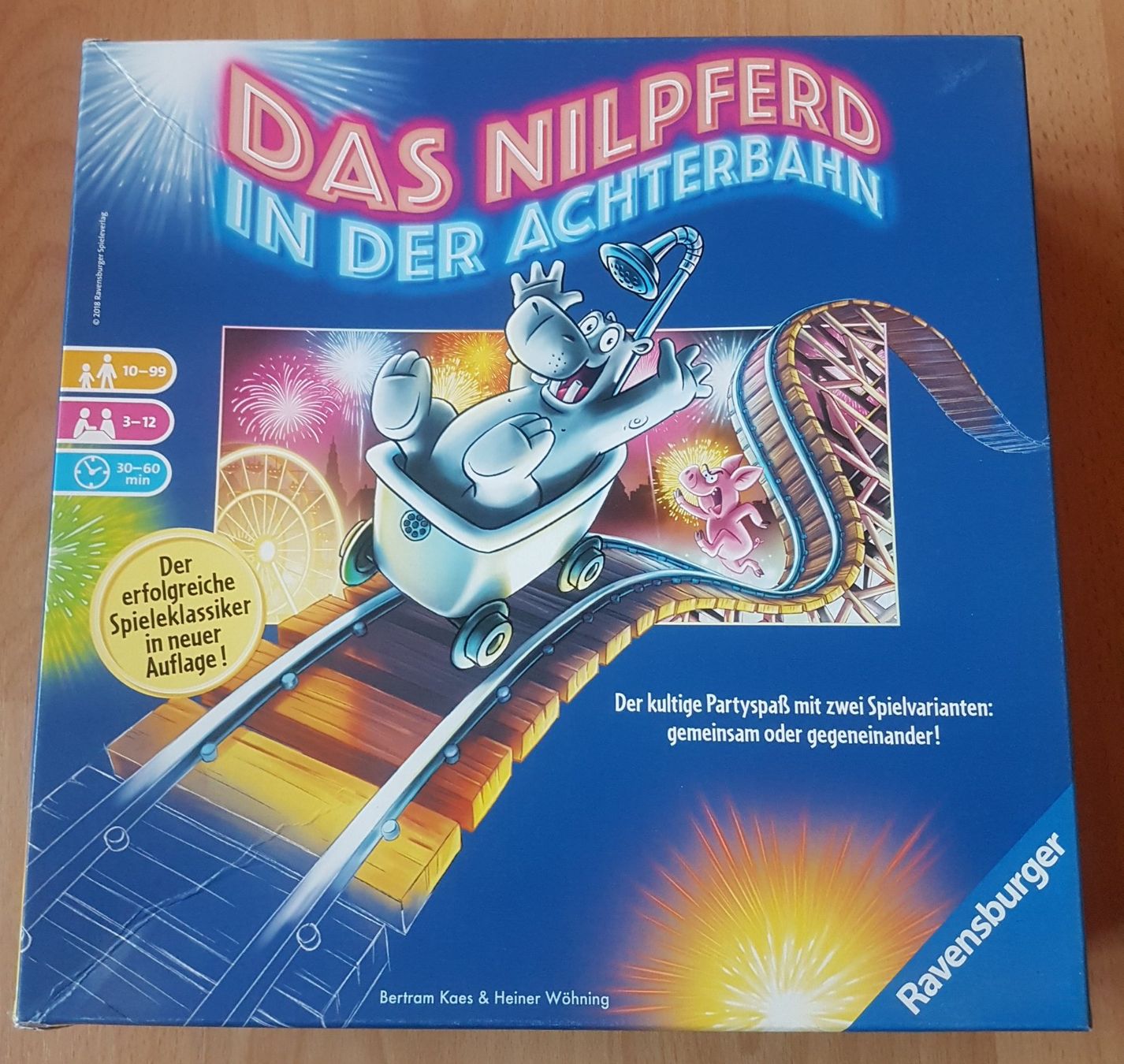 Ravensburger Giochi: NILPFERD IN DER  ACHTERBAHN / RAVENSBURGER / AB 10 J – Usato da Sax venduto da prinzenrollen