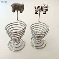 Edelstahl Eierbecher Elefant und Zebra