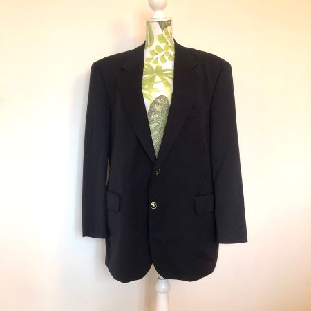 Vintage Piattelli Roma Sakko Schurwolle, Grösse 27 XL