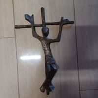 Bronce Kreuz mit stilisiertem Jesus sehr schwer4 kg