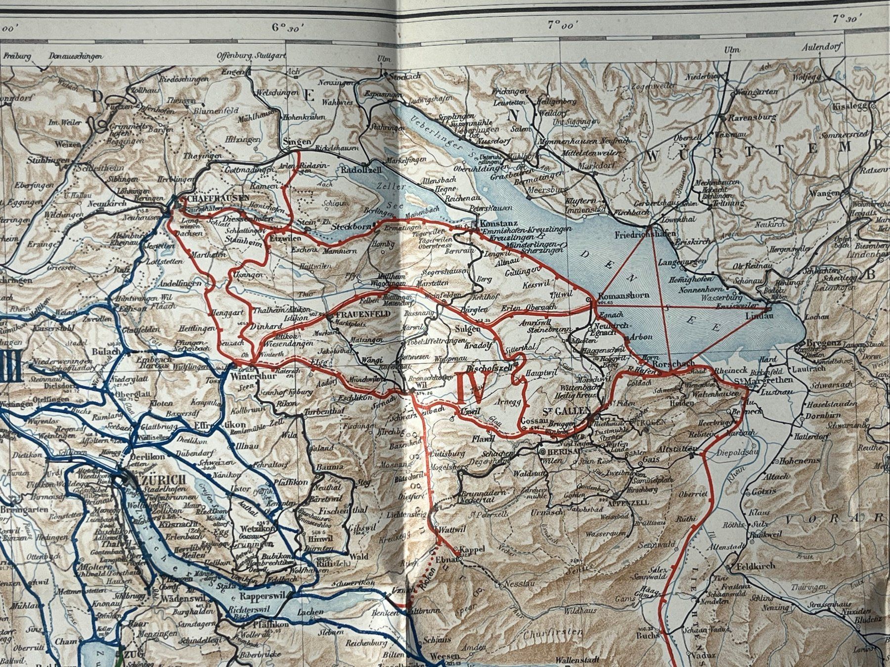 Landkarten & Atlanten: Eisenbahnkarte der Schweiz 1912 – Gebraucht aus Fällanden von huk46 1