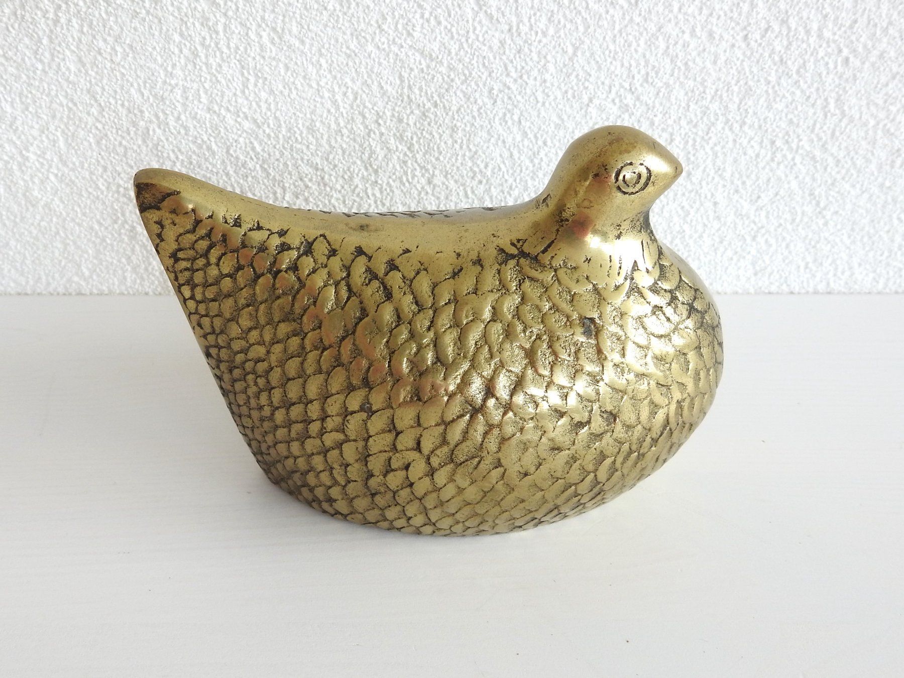 Statuette: Messingfigur sitzender Vogel, von Gallo – Usato da Büttenhardt venduto da LexyMara 2