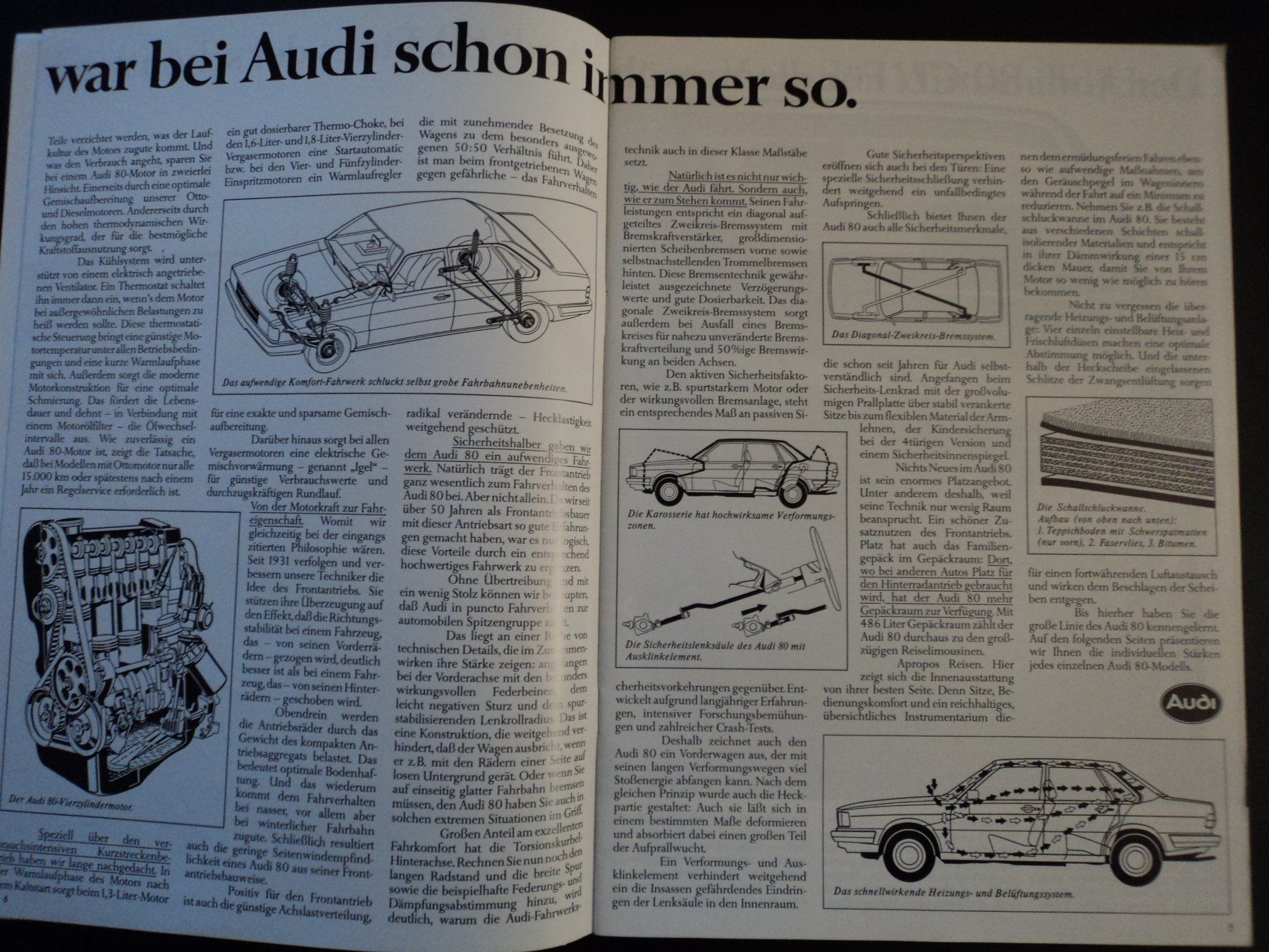 Audi Documenti: Prospekt Audi 80 1983 – Usato da Schwarzenburg venduto da modelCARama 3
