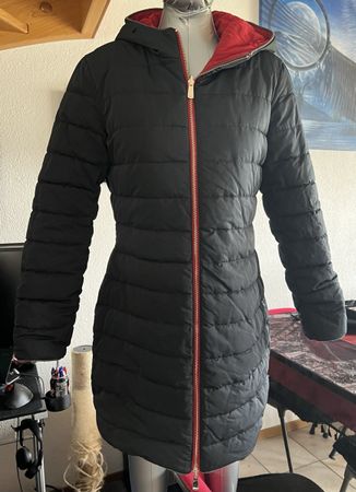 Desigual, Veste réversible d'hiver rouge/noir taille 38,