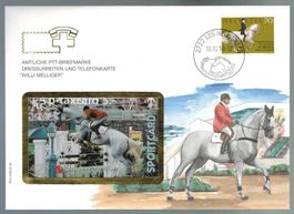 Taxcard Sportcard Springreiten im Sammelkuvert ungebraucht