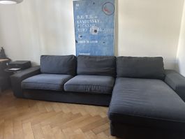 KIVIK Sofa Dunkelgrau Linke Seite Chaise Longue