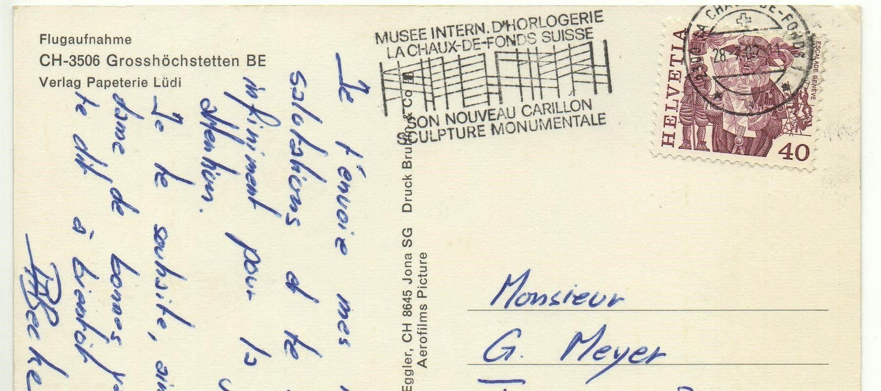 Cartoline postali: GROSSHÖCHSTETTEN Flugaufnahme – Usato da Jona venduto da philajona 1