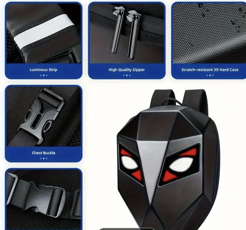 Sac à Dos Blindé Connecté - Design Futuriste & Port USB - AK Pro