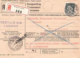 Lugano (TI) – Textilo S.A., Viganello Avviso di riscossione