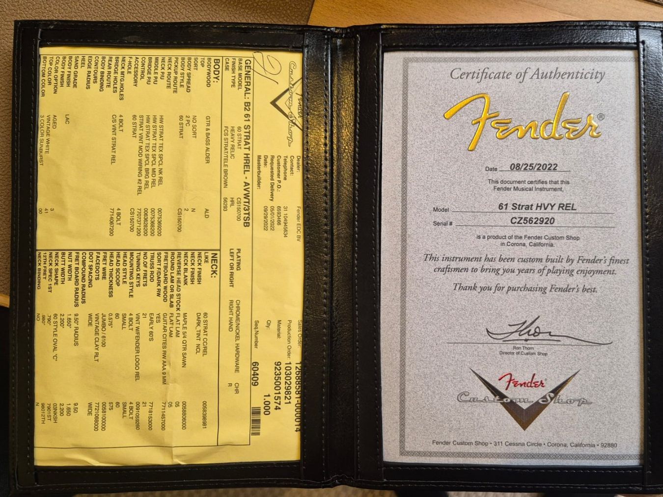Fender Strumenti musicali: Fender Custom shop Stratocaster 61' Heavy Relic – Usato da Vuisternens-Ogoz venduto da Lucas1985 2
