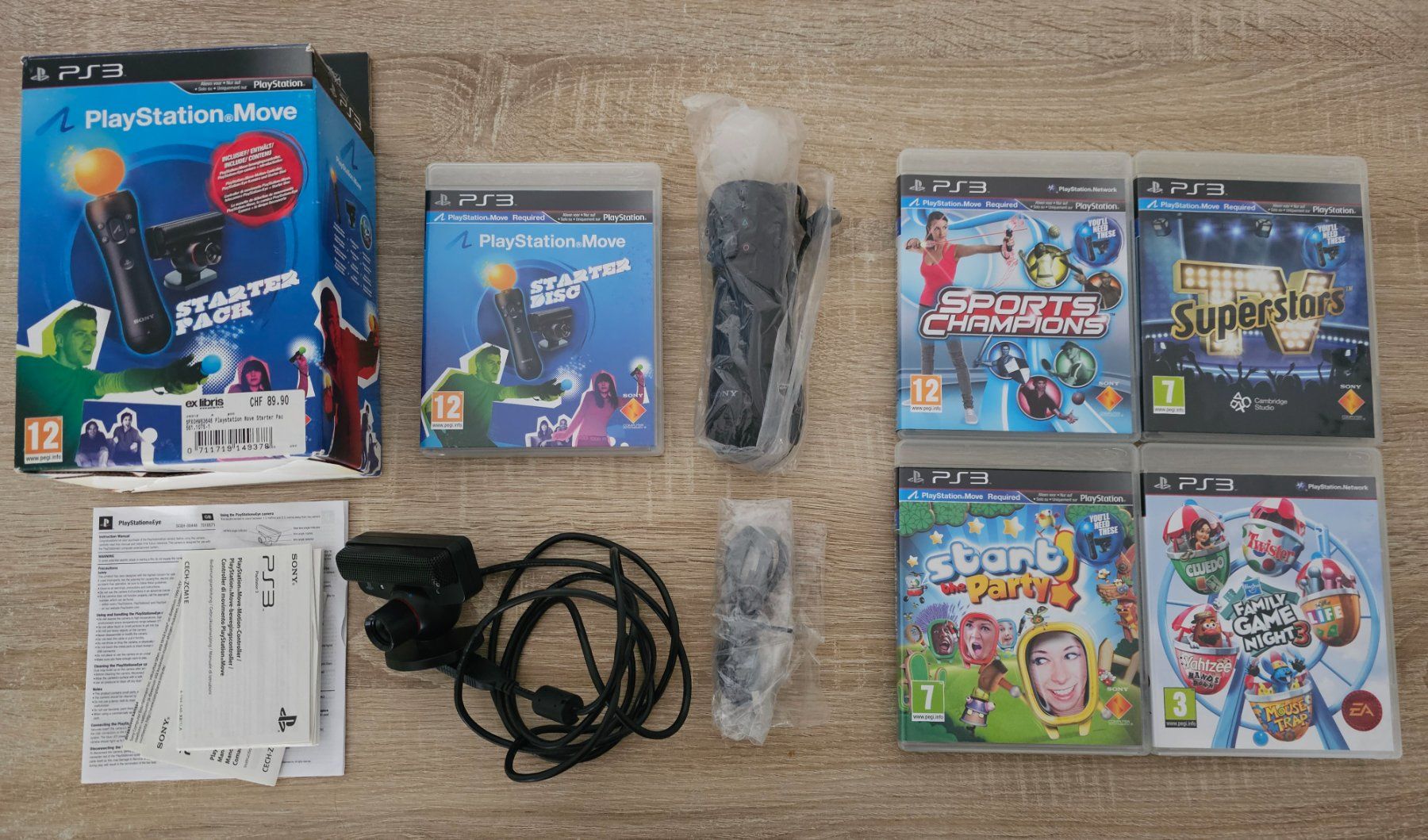 Sony Spiele: 5 Playstation 3 Games mit Move Motion Controller und Kamera – Gebraucht aus Sempach von