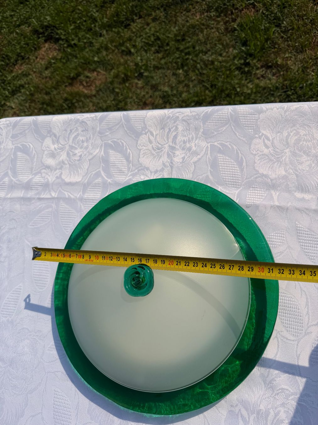 Lampadari & plafoniere: Deckenlampe Glas gruen - Murano - Durchmesser 32cm – Usato da Cugnasco venduto da tizianaq 2