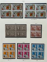 LOT 4 ER BLOCKS BRIEFMARKEN SCHWEIZ NEU MIT SPINNE