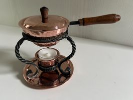 Altes Saucenpfännchen Kupfer hand-made Rechaud Stöckli 8 cm