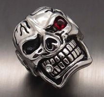 TOTENKOPF RING ** FINGERRING ** NEU ** GRÖSSE 11 **