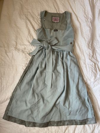 Marjo Dirndl Alling himmelblau grösse 34, rocklänge 70cm