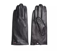 NEW Lederhandschuhe Tommy Hilfiger schwarz L