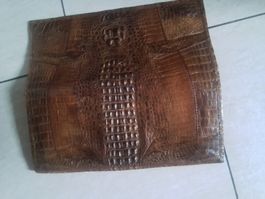Vintage Ende 1950/1960 er Echt Kroko Leder Tasche Krokodil