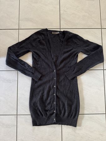 Strickjacke Kaschmir Wolle Anthrazit XS