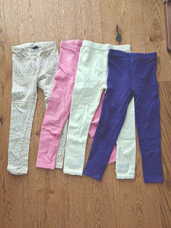 4x Leggings Mädchen, Grösse 110/116 gefüttert