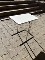 Beistelltisch weiss Chrom Metallgestell