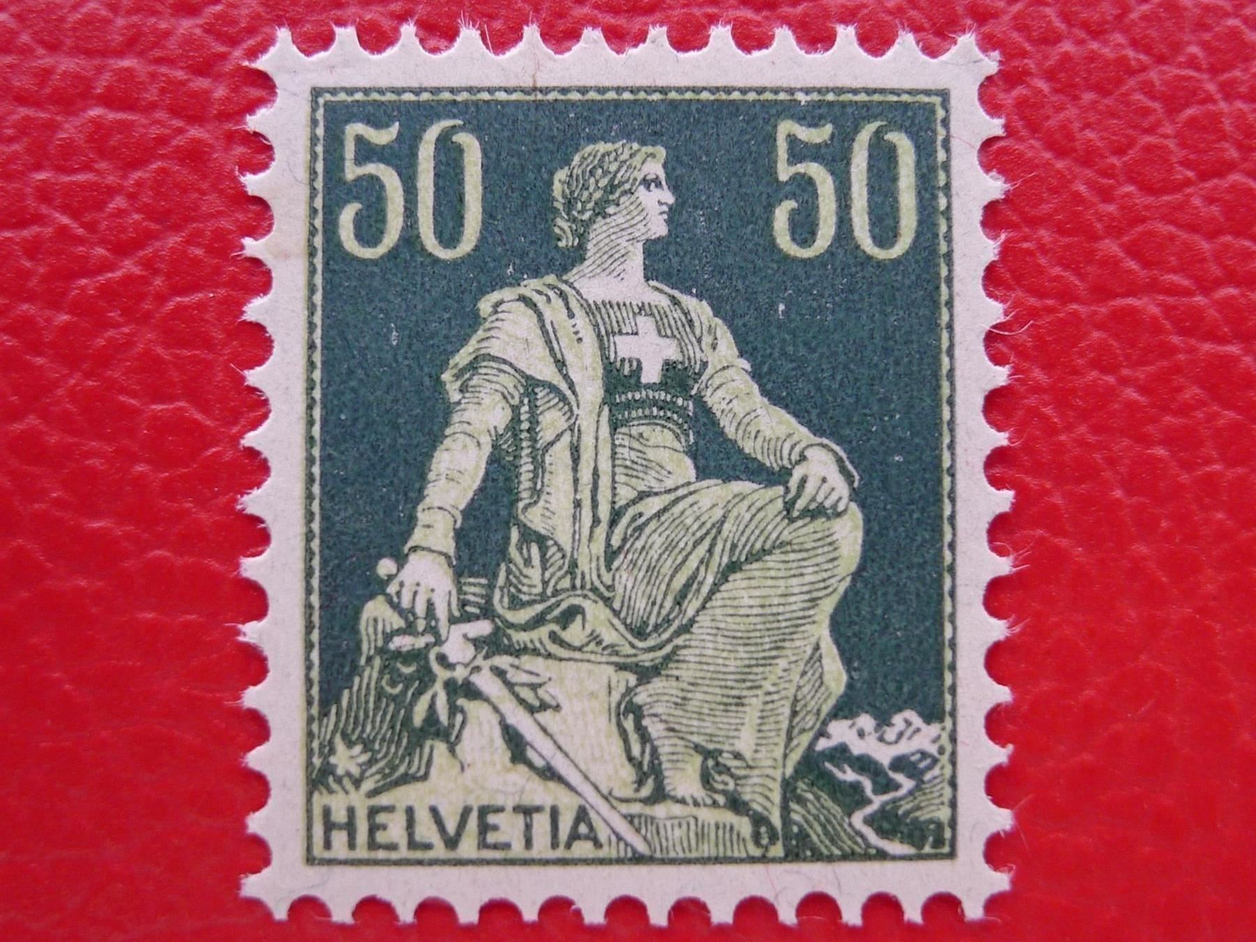 Tutti i francobolli: 1908, Nr.113 (Helvetia mit Schwert)** postfrisch, Kat: 55.-+ – Nuovo e nell'imballaggio originale da Sursee venduto da Luzernerraute
