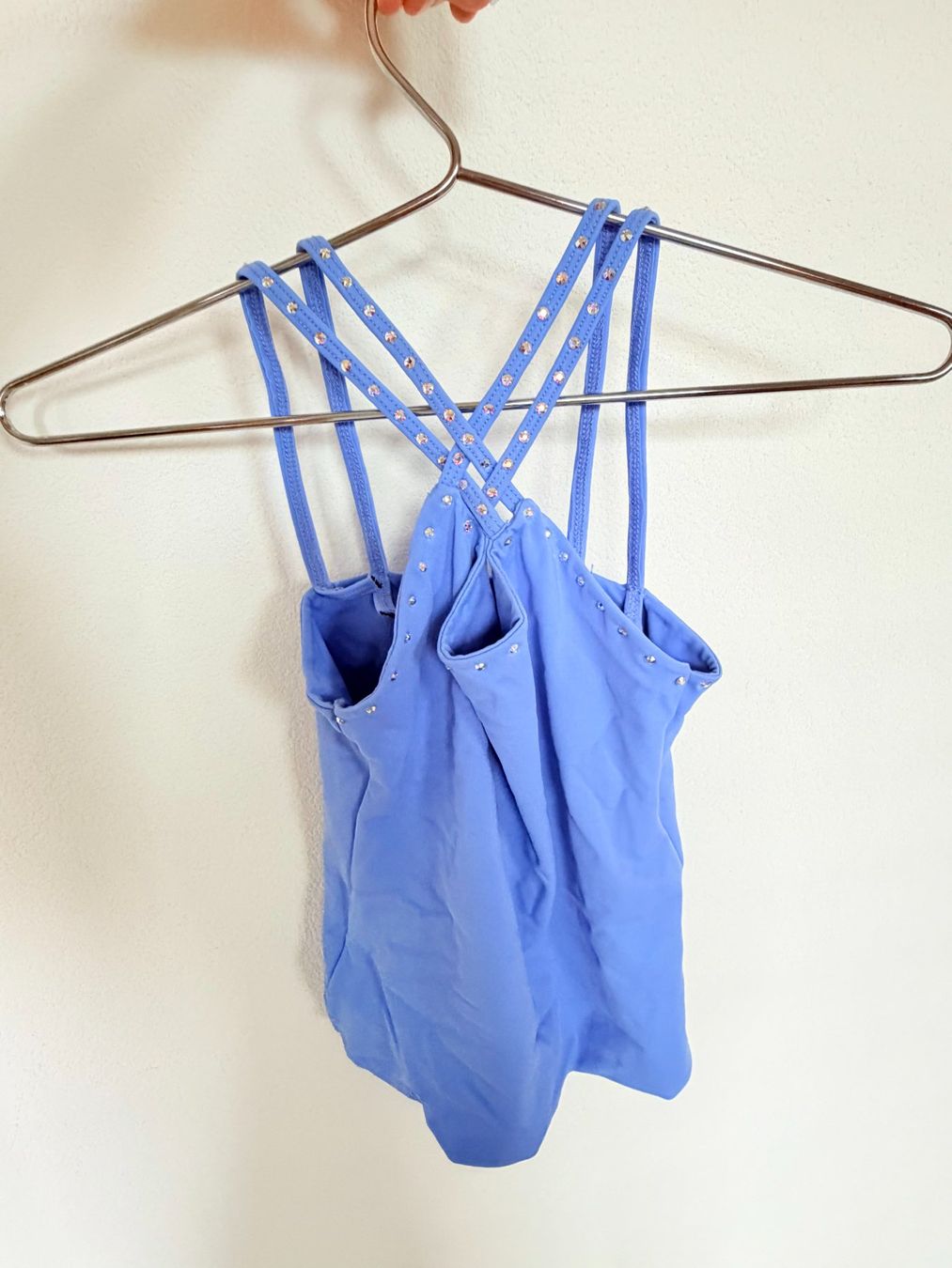 Camicette, T-shirt & Top: Ärmelloses, blaues Eiskunstlauf-Top XS – Usato da Dübendorf venduto da saltedbread 1